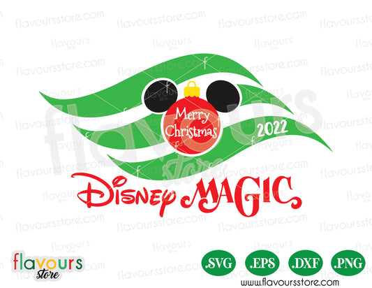 Disney Magic Christmas Flag SVG Vector