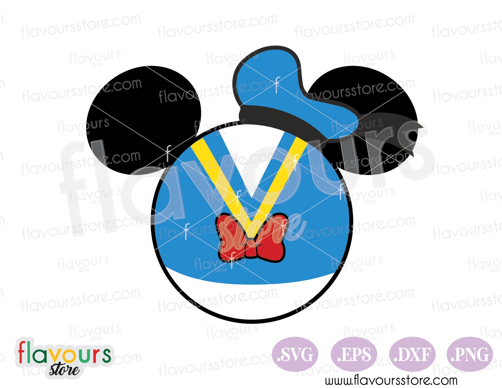 Donald Mickey Head Ears SVG