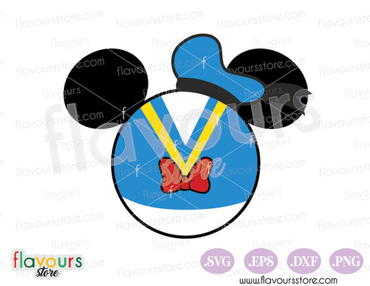 Donald Mickey Head Ears SVG