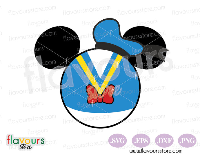 Donald Mickey Head Ears SVG