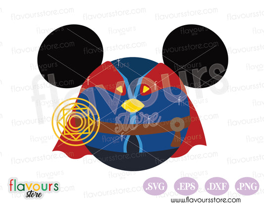 Dr Stranger Mouse Head Ears SVG