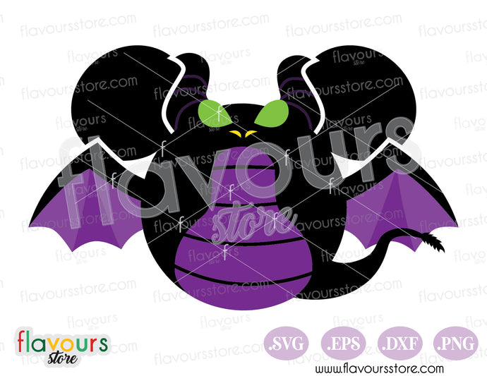 Forest Dragon Ears, Maleficent Mickey Ears svg