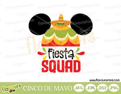 Fiesta Squad Mickey Hat Cinco De Mayo SVG MICKEY HEAD