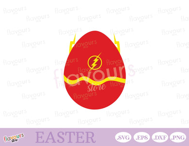 Flash Easter Egg, DC Comics Easter - SVG Cut Files - FlavoursStore