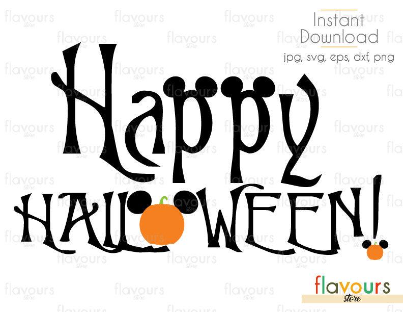 Happy Halloween - Cuttable Design Files (Svg, Eps, Dxf, Png, Jpg) For Silhouette and Cricut - FlavoursStore