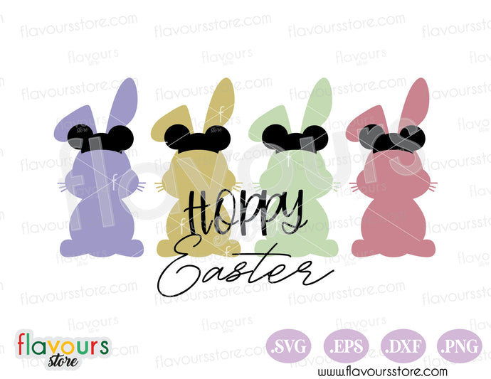 Hoppy Easter, Mickey Easter Bunnies SVG
