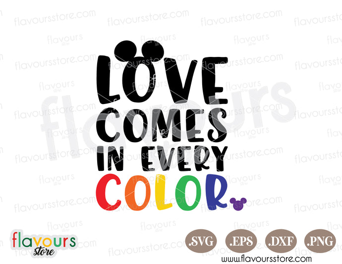 love every color rainbow pride SVG