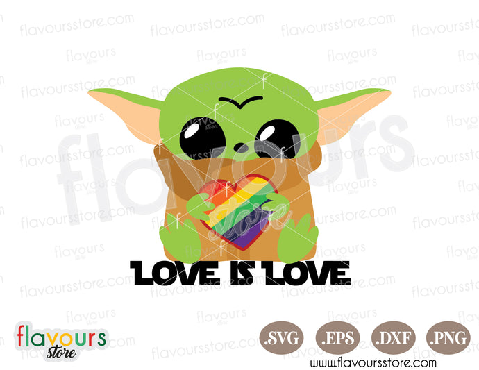 Baby Yoda Gay Pride SVG