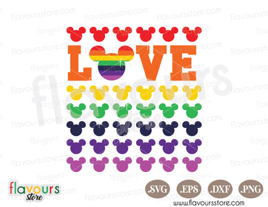 Love Mickey Head Pride LGBT SVG