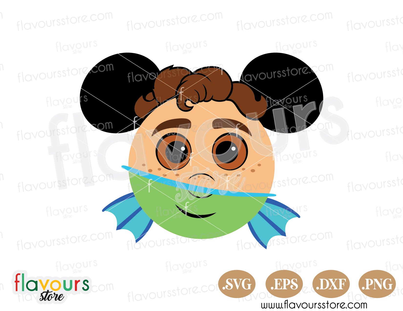 Luca in the water Disney Ears SVG