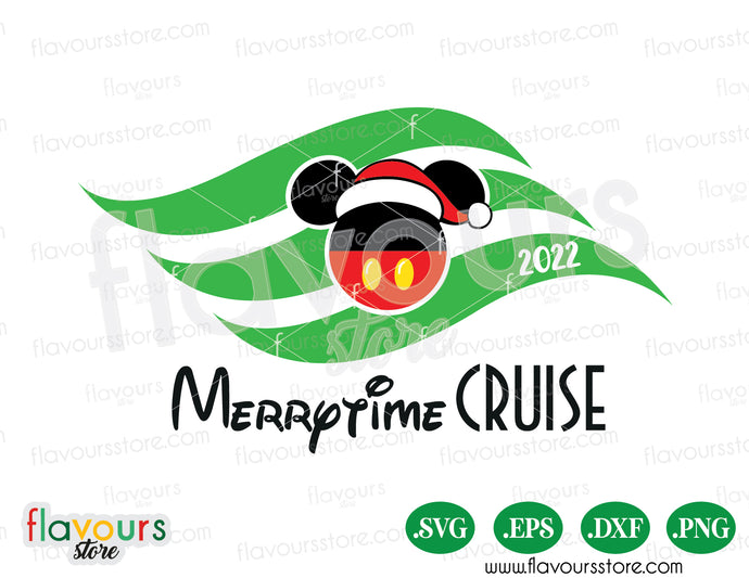 Merrytime Cruise Mickey Santa SVG Vector