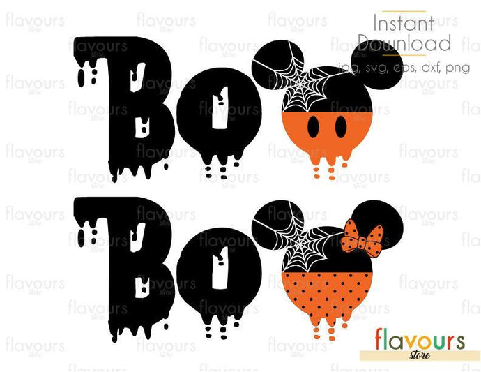 BOO Ears Halloween - Cuttable Design Files (Svg, Eps, Dxf, Png, Jpg) For Silhouette and Cricut - FlavoursStore