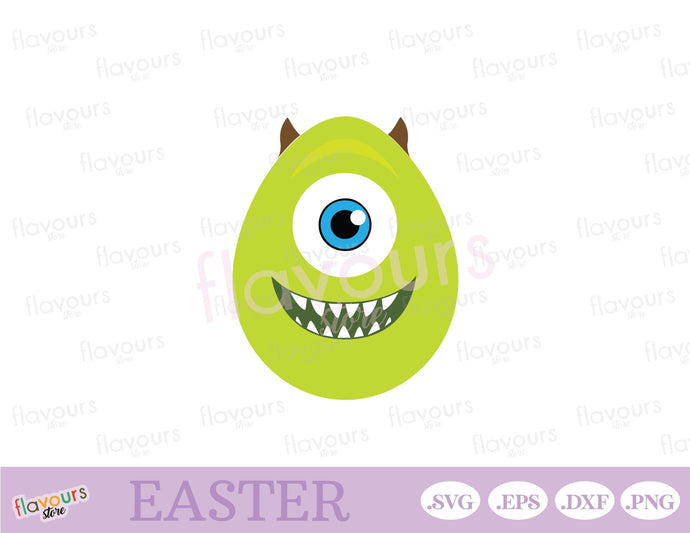 Mike Wazowski Easter Egg, Disney Easter - SVG Cut Files - FlavoursStore