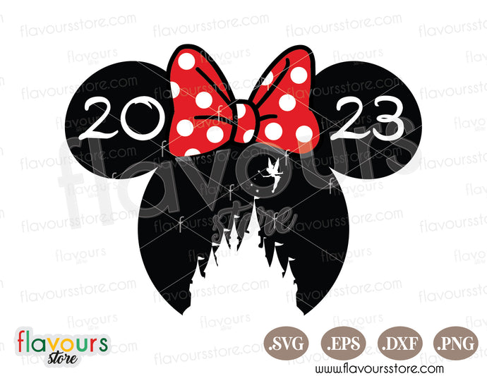 2023 Disney Trip, Minnie Ears Disney Castle SVG Cut Files