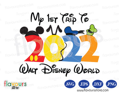 My First Trip to Walt Disney World SVG Cut Files, Disney Club SVG