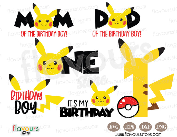 One Birthday Pikachu, Pokemon SVG