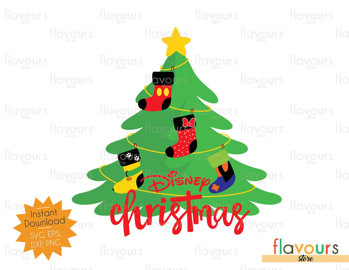 Christmas Stockings Tree - SVG Cut File - FlavoursStore