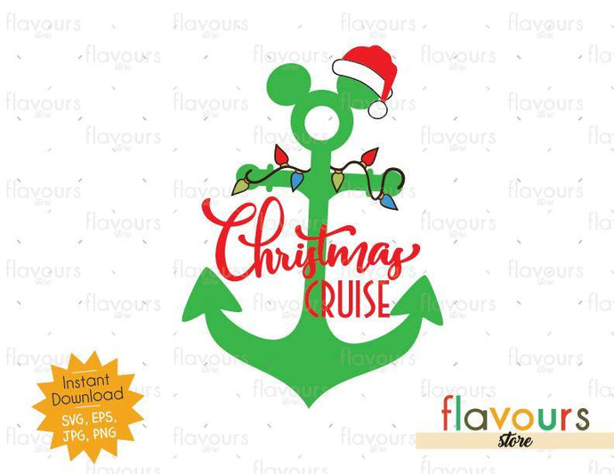 Mickey Anchor Christmas Lights - SVG Cut File - FlavoursStore