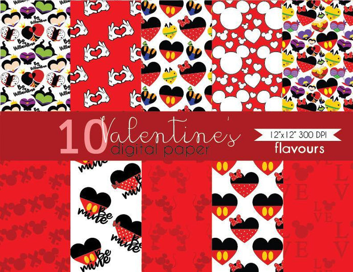 Valentine's Digital Paper - Instant Download - FlavoursStore