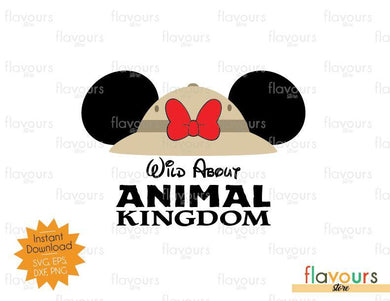 Wild About Animal Kingdom Minnie Ears Hat - SVG Cut File - FlavoursStore