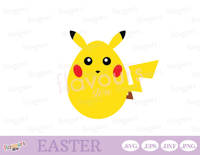 Pikachu Easter Egg, Pokemon Easter - SVG Cut Files - FlavoursStore