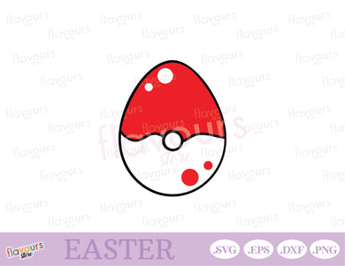 Pokeball Easter Egg, Videogame Easter - SVG Cut Files - FlavoursStore