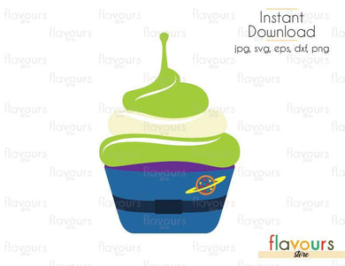 Alien Cupcake - Toy Story - SVG Cut File - FlavoursStore