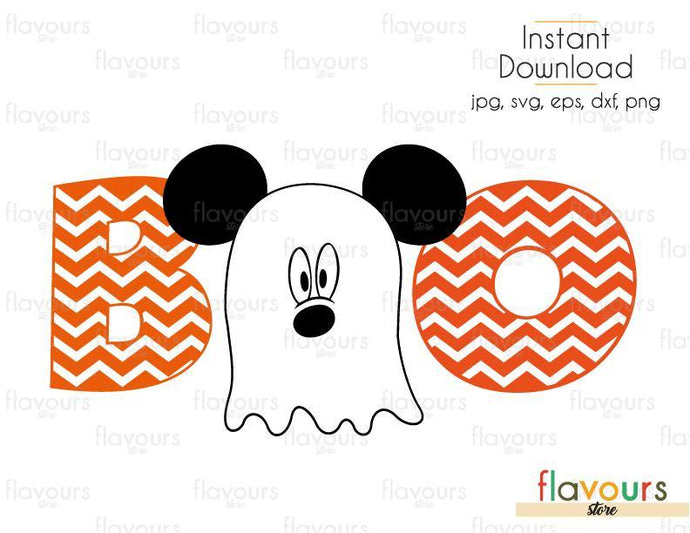 Boo Mickey Ghost - SVG Cut File - FlavoursStore
