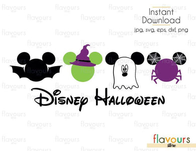 Disney Halloween Mickey Bat Sorcerer Spider Ghost - SVG Cut File - FlavoursStore