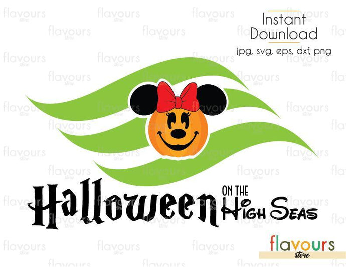 Halloween On The High Sea Minnie Pumpkin - Cuttable Design Files (Svg, Eps, Dxf, Png, Jpg) For Silhouette and Cricut - FlavoursStore