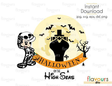 Halloween On The High Seas - Cuttable Design Files (Svg, Eps, Dxf, Png, Jpg) For Silhouette and Cricut - FlavoursStore