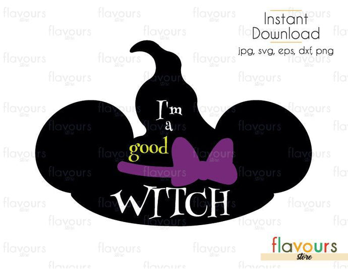 I'm A Good Witch Minnie Ears - Cuttable Design Files (Svg, Eps, Dxf, Png, Jpg) For Silhouette and Cricut - FlavoursStore