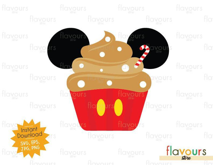Mickey Christmas Cupcake - SVG Cut File - FlavoursStore