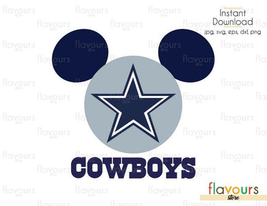 Mickey Cowboys - Cuttable Design Files (Svg, Eps, Dxf, Png, Jpg) For Silhouette and Cricut - FlavoursStore