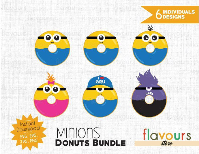 Minions Donuts Inspired Bundle - Instant Download - SVG Cut File - FlavoursStore