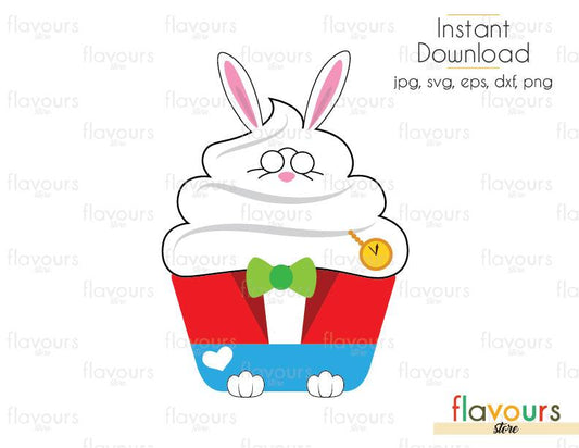 White Rabbit - Alice In Wonderland - Cuttable Design Files (Svg, Eps, Dxf, Png, Jpg) For Silhouette and Cricut - FlavoursStore