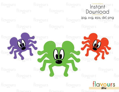 Mickey Spiders Halloween - Cuttable Design Files (Svg, Eps, Dxf, Png, Jpg) For Silhouette and Cricut - FlavoursStore
