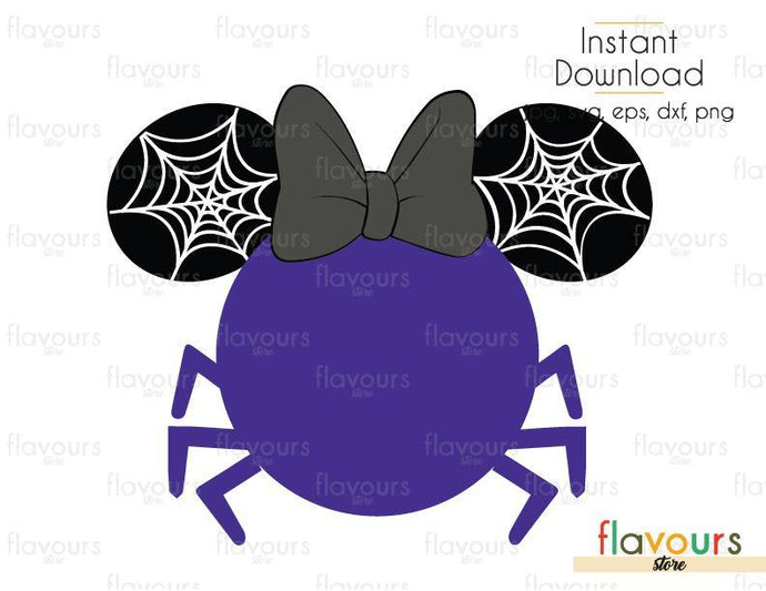 Minnie Spider - Cuttable Design Files (Svg, Eps, Dxf, Png, Jpg) For Silhouette and Cricut - FlavoursStore