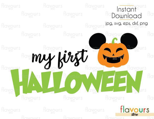 My First Halloween Mickey Pumpkin - Cuttable Design Files (Svg, Eps, Dxf, Png, Jpg) For Silhouette and Cricut - FlavoursStore