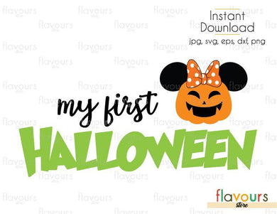 My First Halloween Minnie Pumpkin - Cuttable Design Files (Svg, Eps, Dxf, Png, Jpg) For Silhouette and Cricut - FlavoursStore