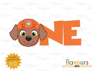 One - Zuma - Paw Patrol - Instant Download - SVG FILES - FlavoursStore