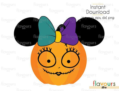 Sally Pumpkin - Cuttable Design Files (Svg, Eps, Dxf, Png, Jpg) For Silhouette and Cricut - FlavoursStore