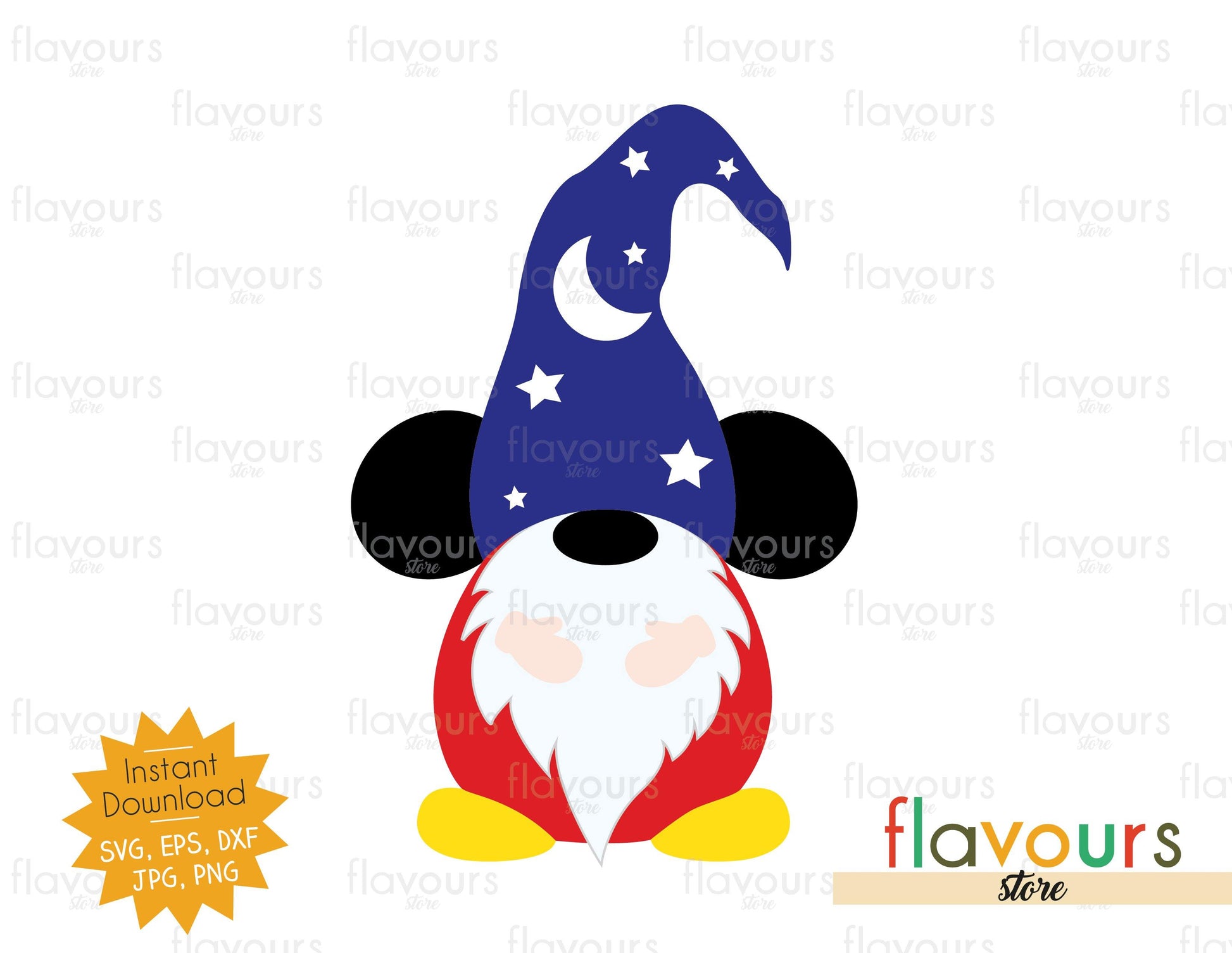 Sorcerer Gnome - Mickey Ears - SVG Cut File - FlavoursStore