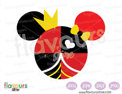 Queen of Hearts Ears, Alice in Wonderland Ears SVG Cut File