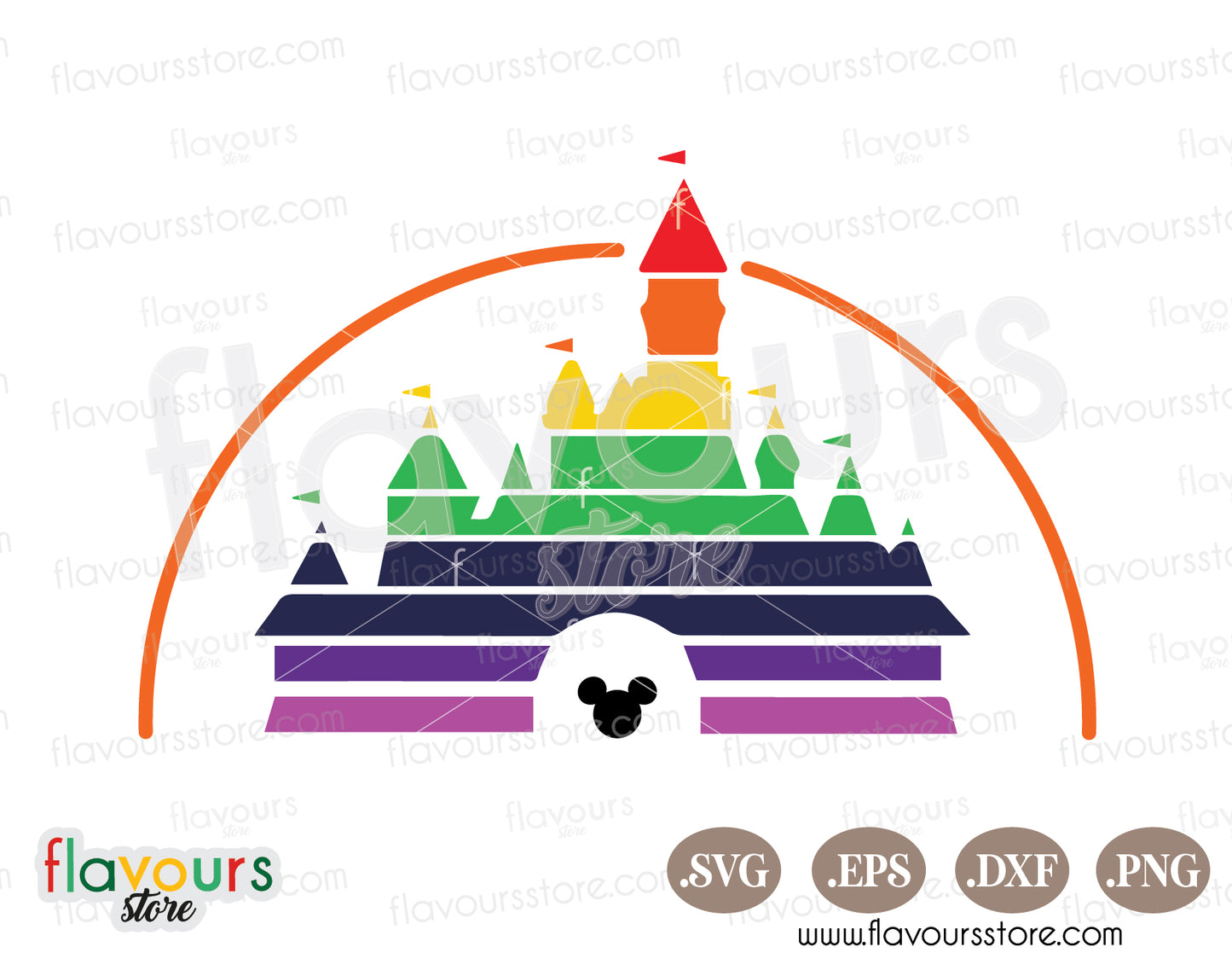  Disney Castle Mickey LGBT SVG PNG