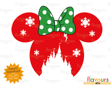 Load image into Gallery viewer, Mickey And Minnie Christmas Castle - SVG Cut File - FlavoursStore
