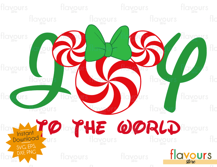 Joy To The World - Minnie Peppermint - SVG Cut File - FlavoursStore