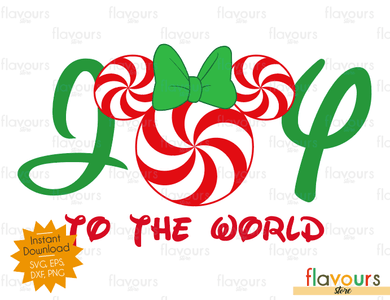 Joy To The World - Minnie Peppermint - SVG Cut File - FlavoursStore