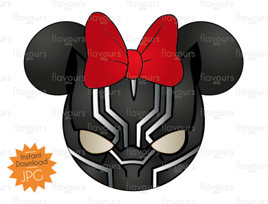 Black Panther Minnie Ears - Disney - Digital Files Printables - Iron On Transfer - JPG Files - FlavoursStore