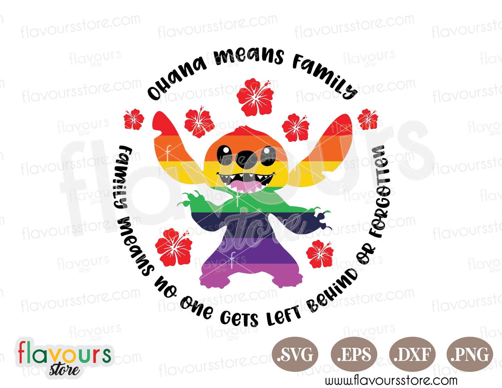 Stitch Pride Ohana Pride SVG PNG